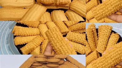 طريقة عمل بسكويت النشادر بالصور