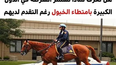 لهذه الأسباب تستمر الشرطة في البلاد المتقدمة في امتطاء الخيول بدلاً من السيارات المتطورة